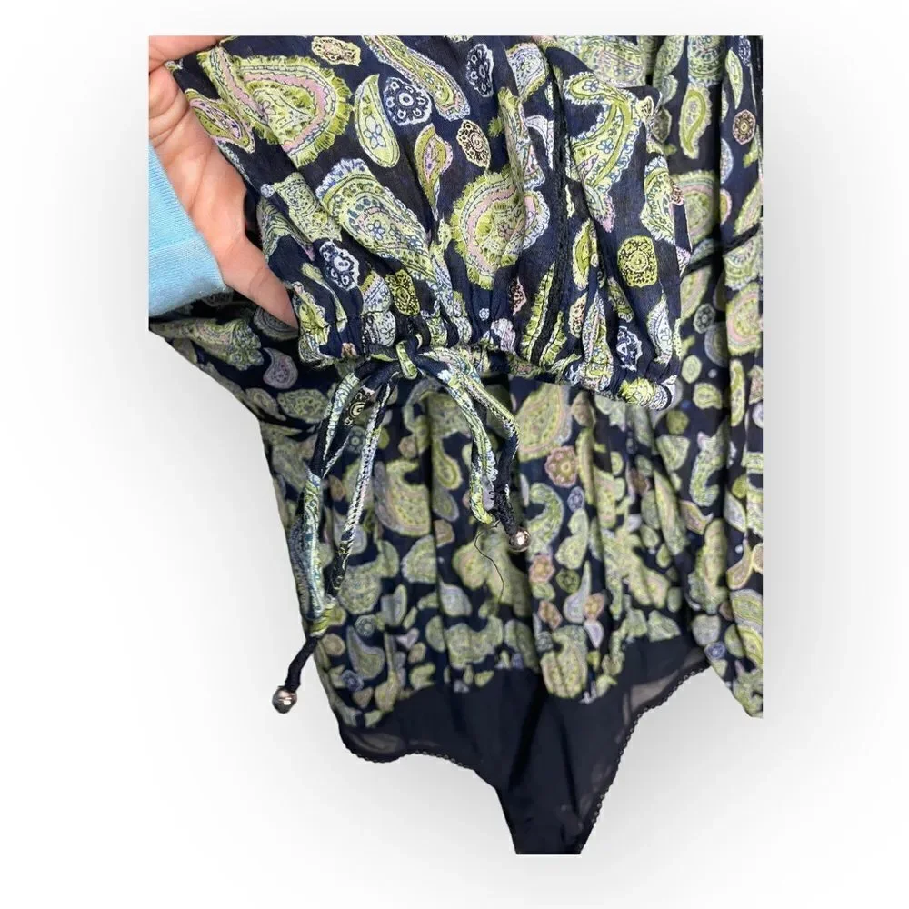 Free People Sundown Paisley Bodysuit